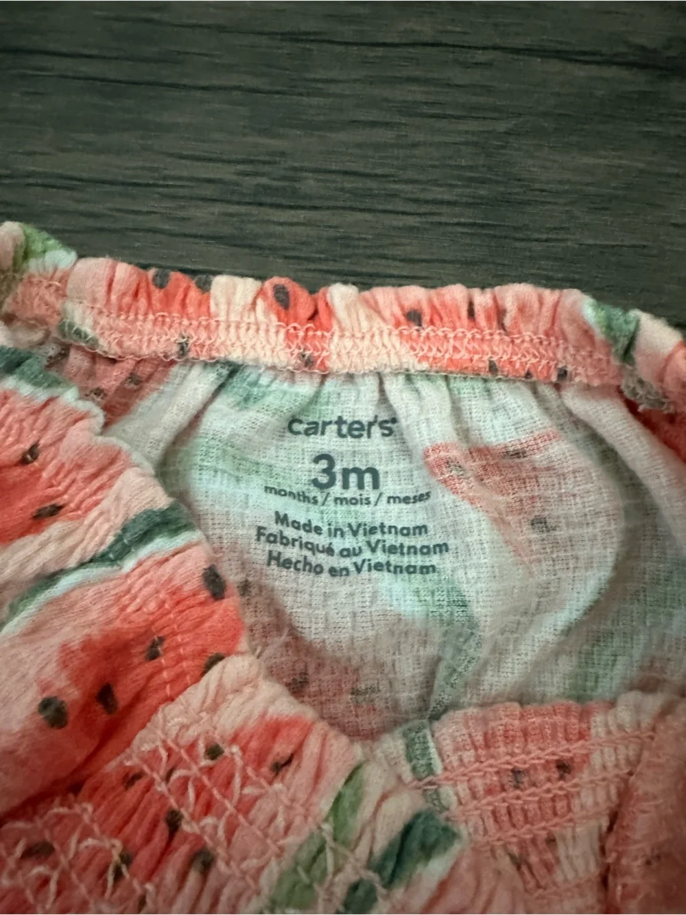 Carter's Pink Watermelon Print & White Floral Baby Rompers (2-Pack)